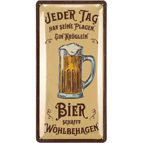Retro blechschild bier ustige - retro,