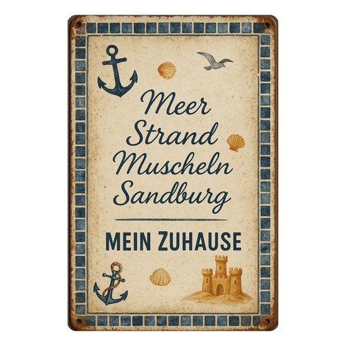 Zuhause strandschild - zuhause,