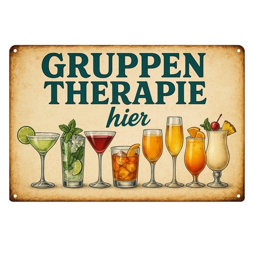 Gruppentherapie schild - gruppentherapie,