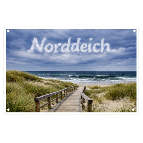 Norddeich blechschild strand - norddeich,