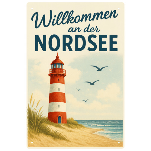Nordsee leuchturm willkommen - nordsee,