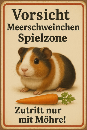 Meerschweinchen kinderschild - meerschweinchen,