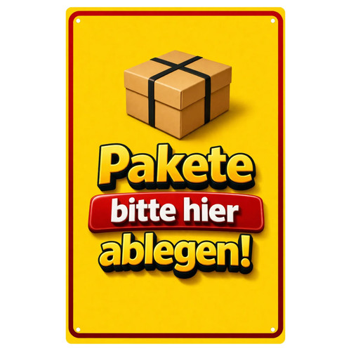 Pakete bitte hier - , ablegen