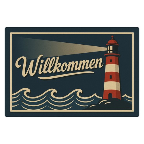 Willkommen leuchtturm - willkommen,