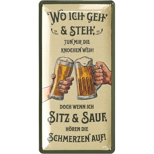Retro blechschild bier - retro, lustige