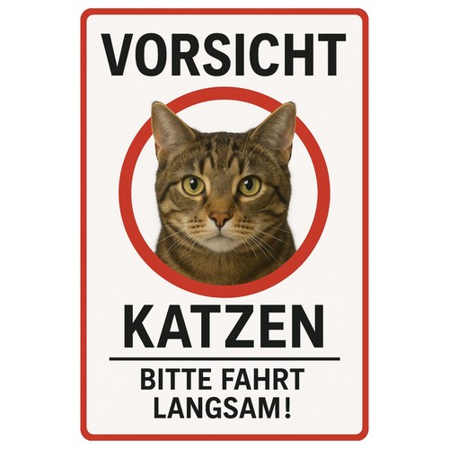 Vorsicht katzen hinweisschild - katzen,