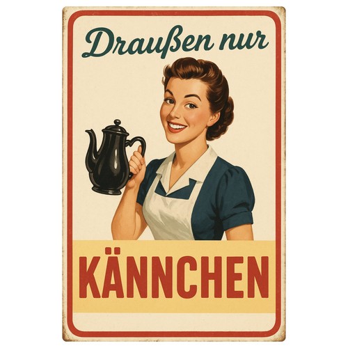 Kännchen kaffee blechschild - kaffee, |