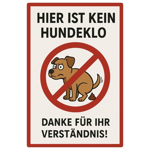 Kein hundeklo hinweisschild - kein,