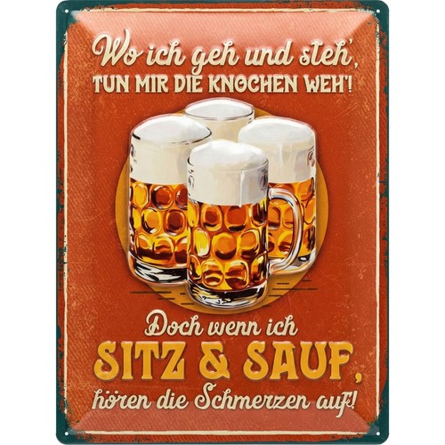 Retro blechschild bier lustige - retro,
