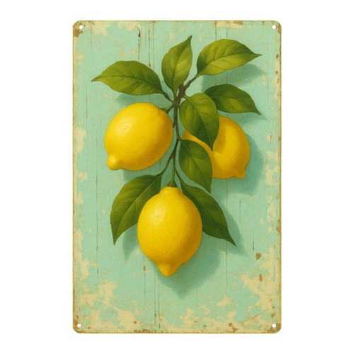 Zitronen frische blechschild - blechschild, |