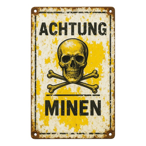 Achtung minen hinweis - minen,