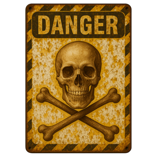 Danger achtung gefahr - achtung,