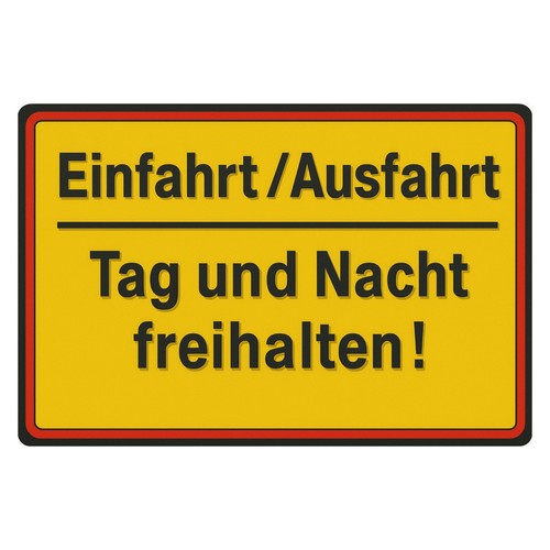 Vorsicht schild einfahrt - vorsicht,