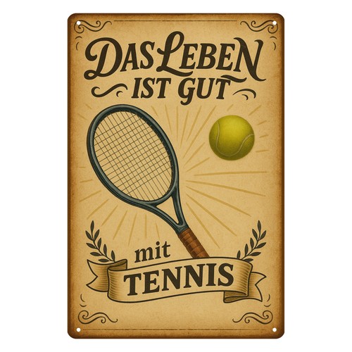 Tennis sport blechschild - tennis, |